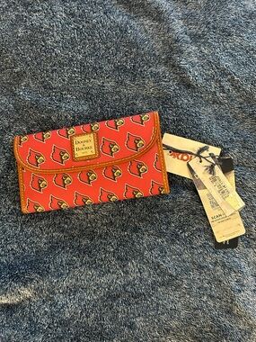 Dooney & Bourke Red Signature Logo Continental Wallet - Louisville Cardinals